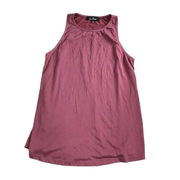 Lulus Rosella Marsala Tank Top Sz Small Sleeveless Back Slit Blouse Loose New - Picture 6 of 10